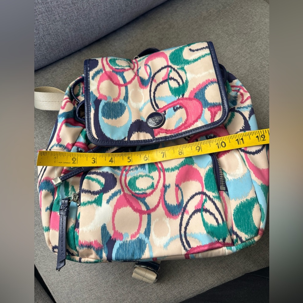 Coach Ikat Print Small Backpack - Picture 7 of 8